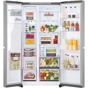 LG Side By Side Refrigerator Platinum Silver 684L Gross - GR-L267KLKW