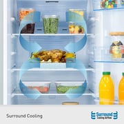 Panasonic Top Mount Refrigerator 410L Silver - NR-BC535VSAE
