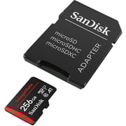 SanDisk MicroSDXC Memory Card/Adapter UHS-I 256GB Black SDSQUAC-256G-AW6KA