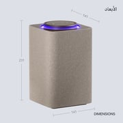 Yasmina Max AI Enabled Smart Bluetooth Speaker Beige