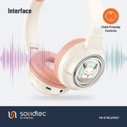 Porodo PD-STWLEP027-PK Soundtec Moose Wireless On Ear Kids Headphones Pink