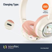 Porodo PD-STWLEP027-PK Soundtec Moose Wireless On Ear Kids Headphones Pink
