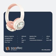 Porodo PD-STWLEP027-PK Soundtec Moose Wireless On Ear Kids Headphones Pink