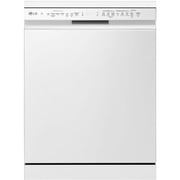 LG 14 Place Setting Dishwasher with QuadWash, EasyRack Plus, TrueSteam, Inverter Direct Drive, ThinQ, and White Finish – DFB512FW