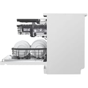 LG 14 Place Setting Dishwasher with QuadWash, EasyRack Plus, TrueSteam, Inverter Direct Drive, ThinQ, and White Finish – DFB512FW