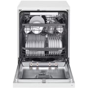 LG 14 Place Setting Dishwasher with QuadWash, EasyRack Plus, TrueSteam, Inverter Direct Drive, ThinQ, and White Finish – DFB512FW