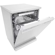 LG 14 Place Setting Dishwasher with QuadWash, EasyRack Plus, TrueSteam, Inverter Direct Drive, ThinQ, and White Finish – DFB512FW
