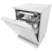 LG 14 Place Setting Dishwasher with QuadWash, EasyRack Plus, TrueSteam, Inverter Direct Drive, ThinQ, and White Finish – DFB512FW