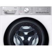 LG Capacity 12kg, Front Load, White Color, TrueSteam, 6 Motion DD, Inverter Direct Drive Motor