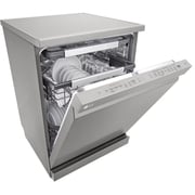 LG 14 Place Setting Dishwasher with QuadWash™, EasyRack™ Plus, TrueSteam™, Inverter Direct Drive, ThinQ, and Noble Steel Finish – DFB325HS