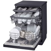 LG 14 Place Setting Dishwasher with QuadWash, EasyRack Plus, Inverter Direct Drive, and Black Finish – DFB325HM
