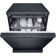 LG 14 Place Setting Dishwasher with QuadWash, EasyRack Plus, Inverter Direct Drive, and Black Finish – DFB325HM