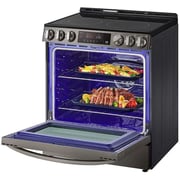 LG 6.3 cu ft. Smart Wi-Fi Enabled Fan Convection Electric Slide-in Range with Air Fry & EasyClean, Black