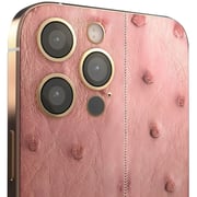 Merlin Craft iPhone 16 Pro Max 256GB Pink Leather Ostrich Gold 5G Smartphone