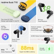 Realme RMA2306 Buds T110 Wireless Earbuds Jazz Blue