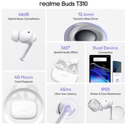 Realme RMA2303 Buds T310 Truly Wireless Earbuds Agile White 