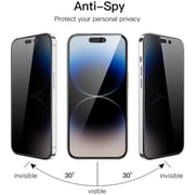 Glassology Privacy Screen Protector Black iPhone 16 Plus