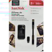 SanDisk NVMe Extreme Go Portable Solid State Drive USB3.2 2TB Black SDSSDE52-2T00-AC