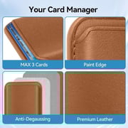 S&S MagSafe Leather Wallet Brown