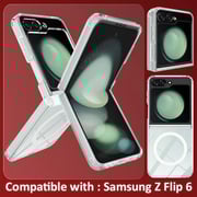 S&S MagSafe Clear Case With Screen Protector Transparent Samsung Galaxy Z Flip 6
