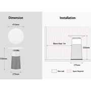 LG PuriCare AeroFurniture Air Purifier, Cream White Finish