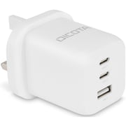 Dicota 3 Port Gan Wall Charger White