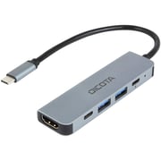 Dicota 5-in-1 USB-C Video Hub Black/Silver