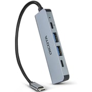 Dicota 5-in-1 USB-C Video Hub Black/Silver