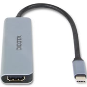 Dicota 5-in-1 USB-C Video Hub Black/Silver