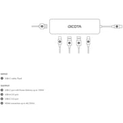 Dicota 5-in-1 USB-C Video Hub Black/Silver