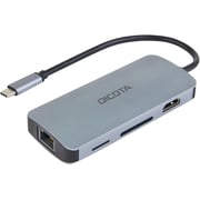 Dicota 8-in-1 Multi Hub Silver/Black