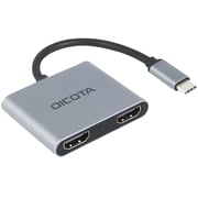 Dicota 4-in-1 Portable Docking Station Black/Silver