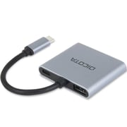 Dicota 4-in-1 Portable Docking Station Black/Silver