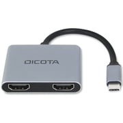 Dicota 4-in-1 Portable Docking Station Black/Silver