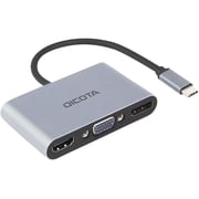Dicota 5-in-1 Portable Docking Station Black/Silver