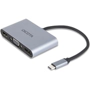 Dicota 5-in-1 Portable Docking Station Black/Silver