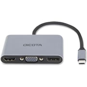 Dicota 5-in-1 Portable Docking Station Black/Silver