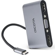 Dicota 5-in-1 Portable Docking Station Black/Silver
