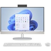 HP All-in-One (2024) Desktop - 1st Series / Intel Core Ultra 7-155U / 23.8inch FHD / 1TB SSD / 16GB RAM / Shared Intel Iris Xe Graphics / Windows 11 Home / English & Arabic Keyboard / Shell White / Middle East Version - [24-CR1002NE]