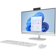 HP All-in-One (2024) Desktop - 1st Series / Intel Core Ultra 7-155U / 23.8inch FHD / 1TB SSD / 16GB RAM / Shared Intel Iris Xe Graphics / Windows 11 Home / English & Arabic Keyboard / Shell White / Middle East Version - [24-CR1002NE]