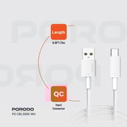 Porodo USB-C Cable 3m White