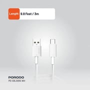 Porodo USB-C Cable 3m White