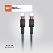Porodo USB-C To USB-C Cable 1.2m Black