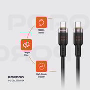 Porodo USB-C To USB-C Cable 1.2m Black