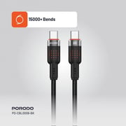 Porodo USB-C To USB-C Cable 1.2m Black