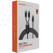 Porodo USB-C To USB-C Cable 1.2m Black