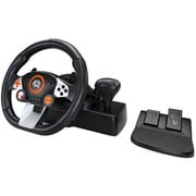 Porodo 7-In-1 Gaming Steering Wheel Black