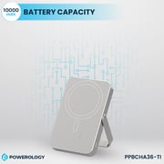 Powerology Wireless Power Bank 10000mAh Titanium PPBCHA36-TI