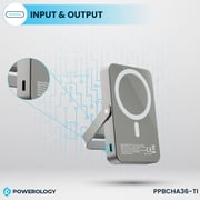 Powerology Wireless Power Bank 10000mAh Titanium PPBCHA36-TI