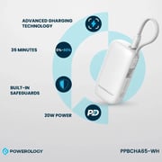 Powerology Power Bank 5000mAh White PPBCHA65-WH